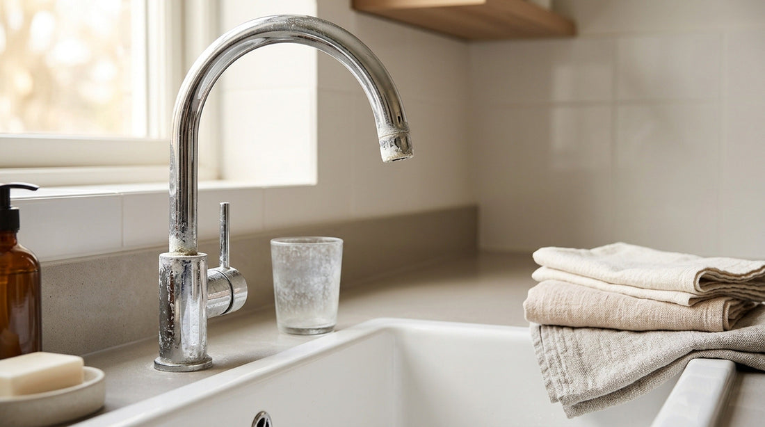 Hard water laundry at home — mineral scale and detergent-free clean clothes