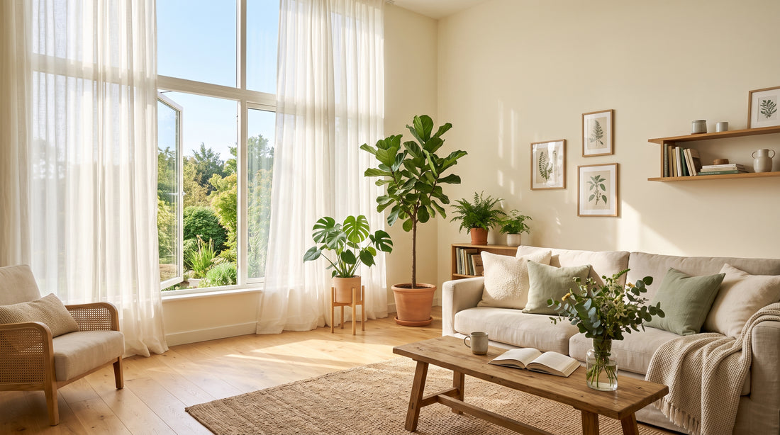Filter-free air at home — soft-studio editorial hero