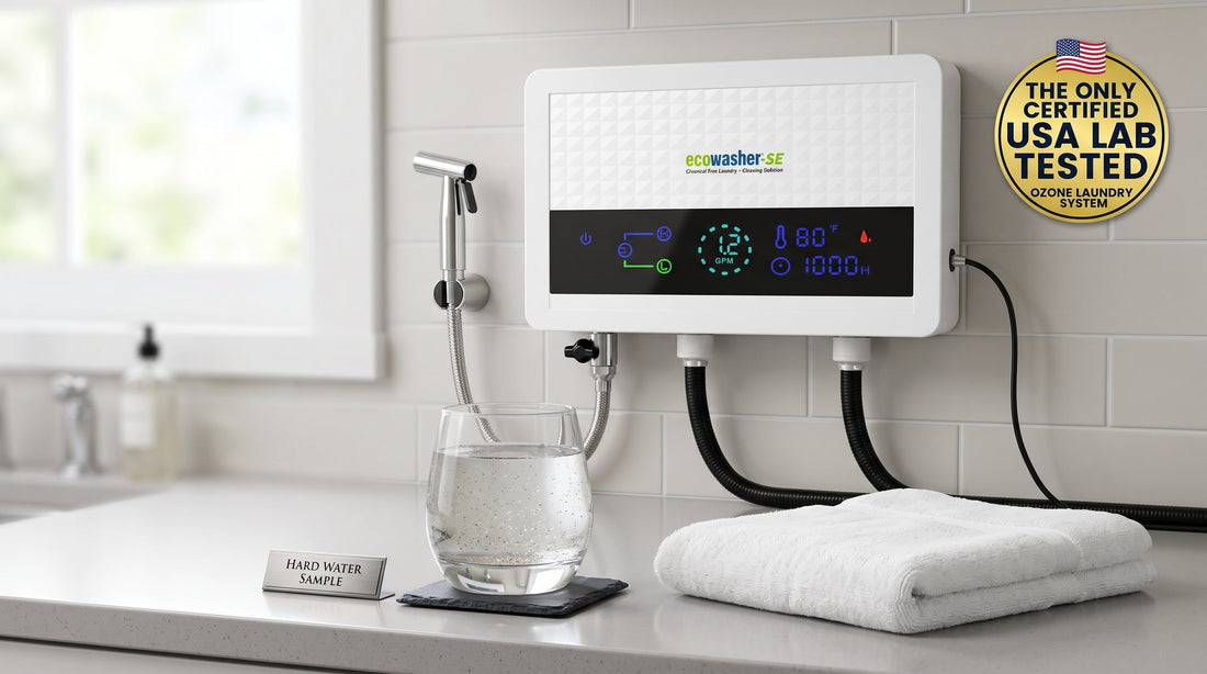 Home laundry setup for EcoWasher SE with hard or well water