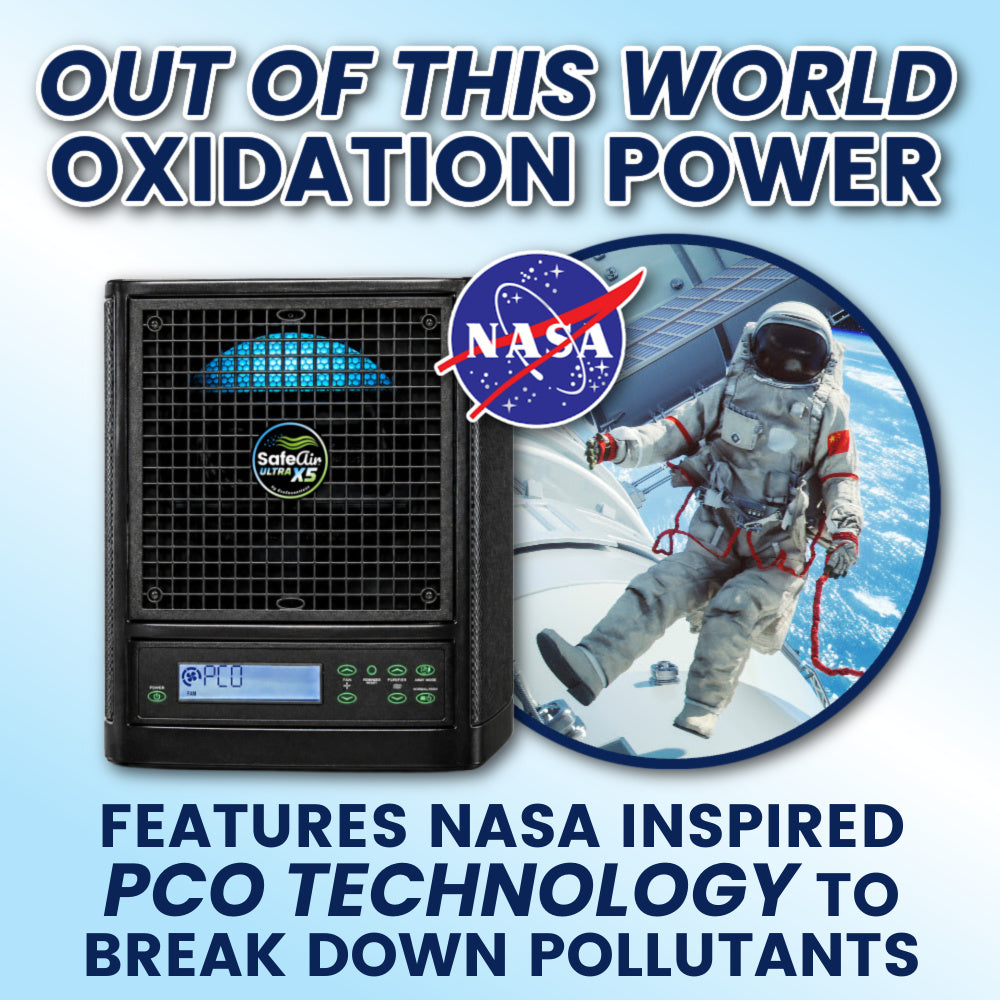 SafeAir™ Ultra X5 photocatalytic oxidation (PCO) feature
