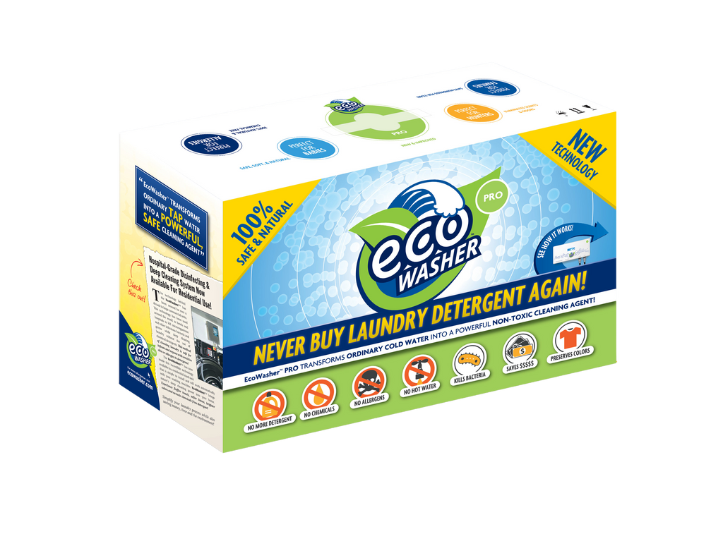 EcoWasher Pro retail box packaging