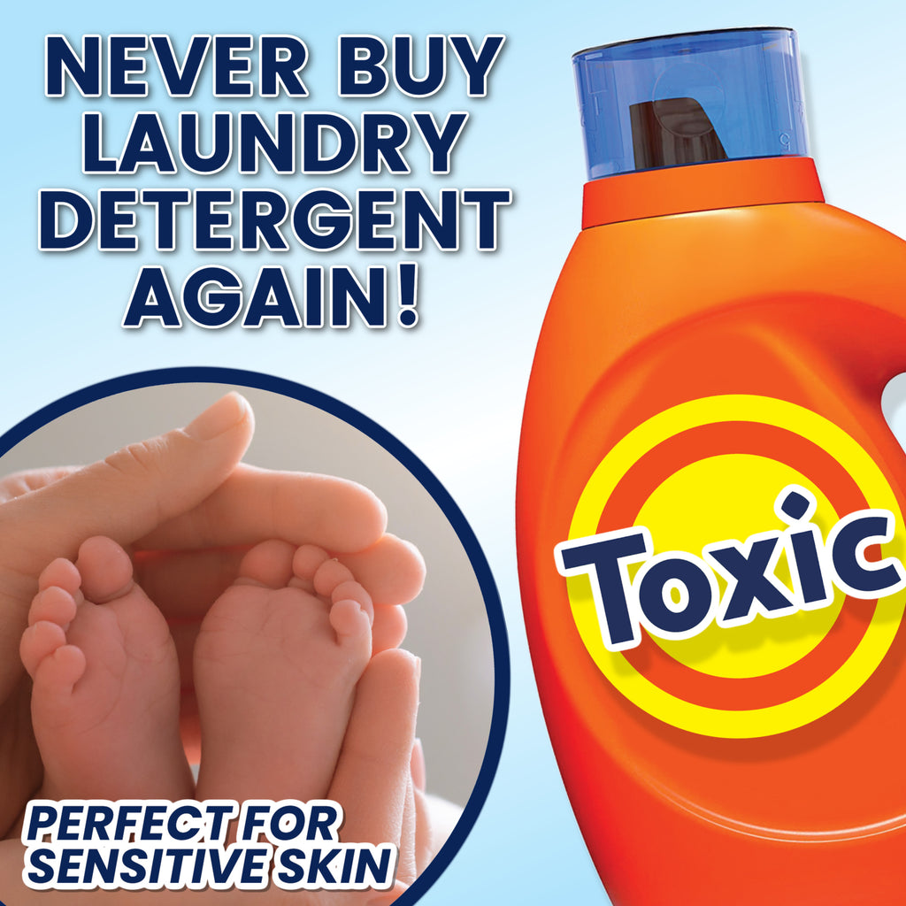 Never buy laundry detergent again — EcoWasher SE graphic for sensitive skin